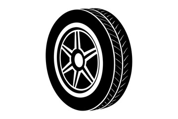 Auto tire isolated on white background