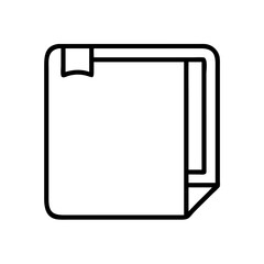 page holder icon, book lovers day line art, book lovers day icon - simple black line art icon of page holder, for book lovers day celebrations. book lovers day vector art.