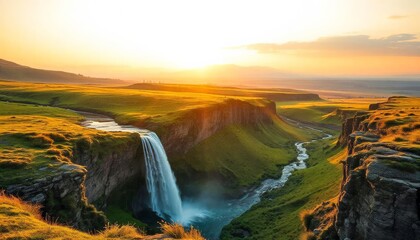 Naklejka premium Waterfall Nature Outdoors Landscape Calm Peaceful Discovery