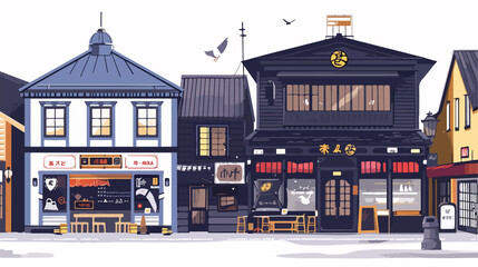 Serene Otaru Denuki Koji Alley in Hokkaido Japan on May 15, 2023