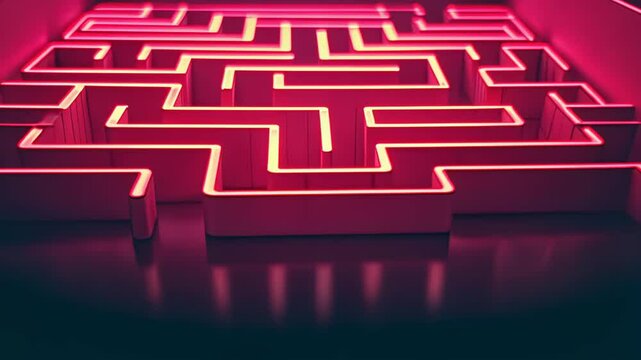 Navigating the Maze of Business Strategy 3D Illustration for Problem Solving Success
