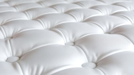 Fototapeta premium a close up of a white mattress with buttons on it