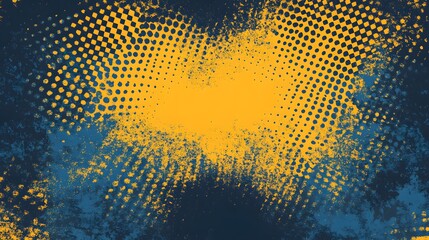 Abstract Grunge Background With Yellow And Blue Patterns