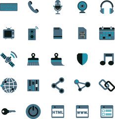 office ,Business icons set. Icons for business, management, finance, strategy, marketing.  