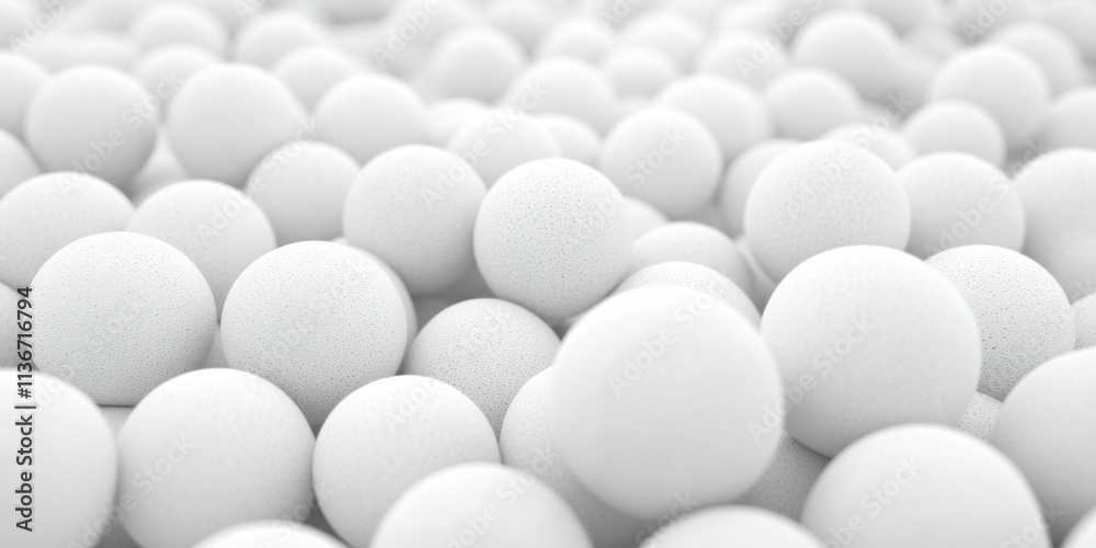 Aufkleber Texture of abstract white balls creating a soft and inviting atmosphere for design and art inspiration