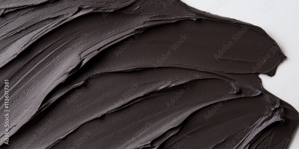 Aufkleber dark fillet cream texture showcases smooth, rich consistency and rich color ideal for culinary appli