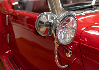 details of old timer car