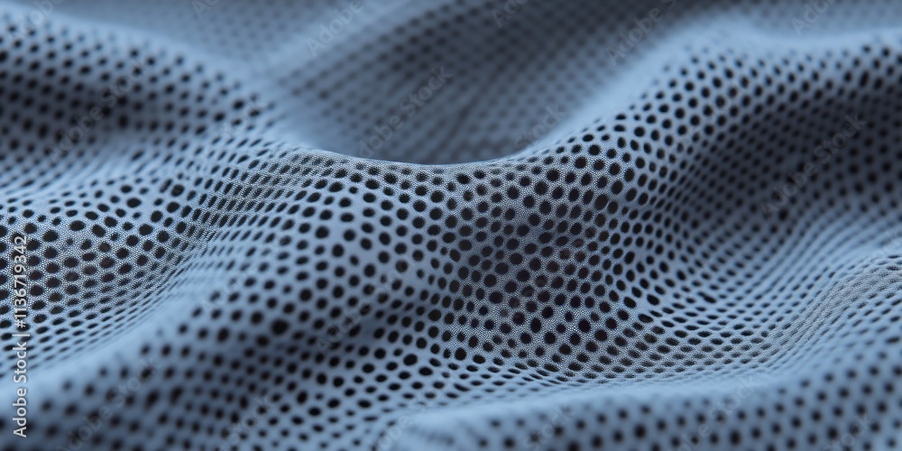 Poster detailed texture of a mesh fabric displaying intricate patterns and design elements ideal for fashio