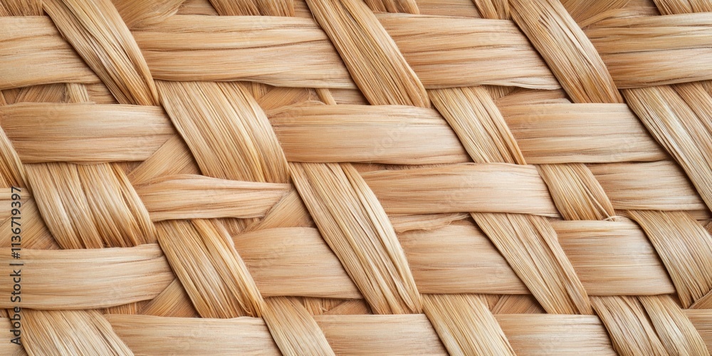 Poster detailed texture of woven natural fibers showcasing intricate patterns and warm tones for design ins