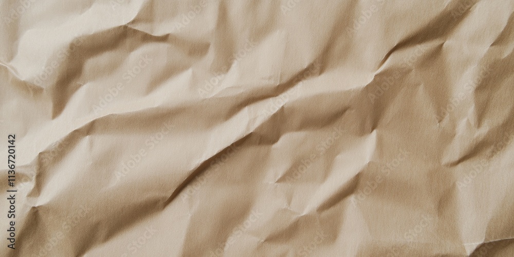 Poster detailed view of crumpled paper texture ideal for background or packaging design