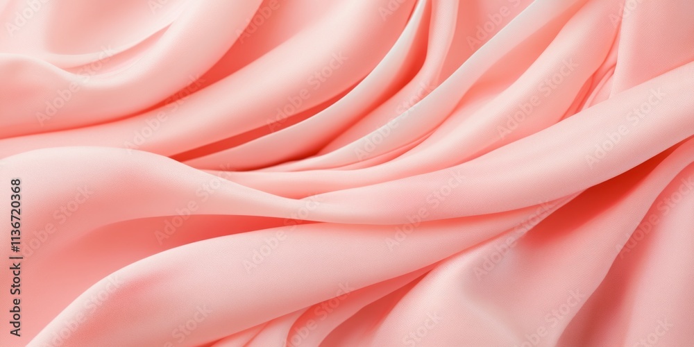 Poster delicate pink ribbon texture showcasing vibrant colors and clean shadows for trendy styling