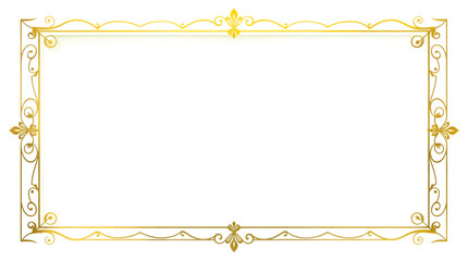 gold frame isolated on white background
