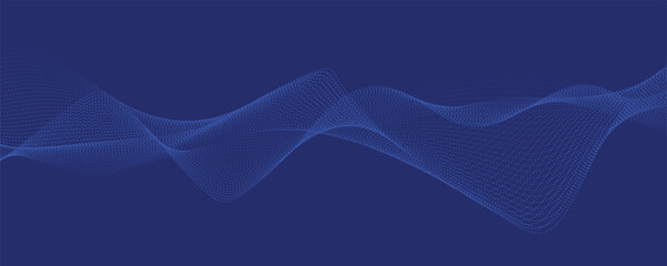 Abstract blue wave background.