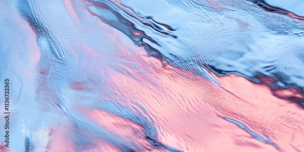 Poster textured glass surface showcasing vibrant contrasting colors with clean shadows in a stylish design