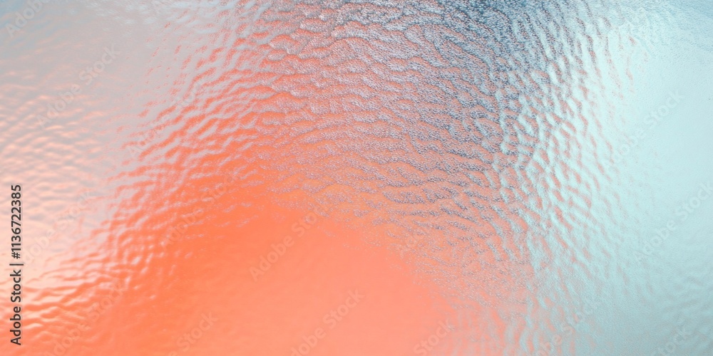 Poster Textured glass surface displaying vibrant colors and stylish clean shadows in artistic design context