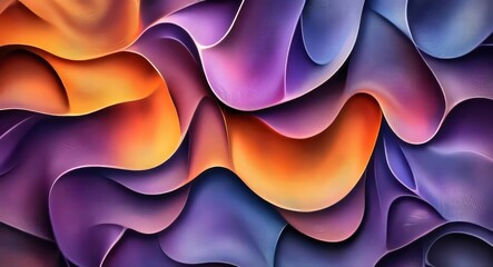 Abstract swirling colorful wavy layers.