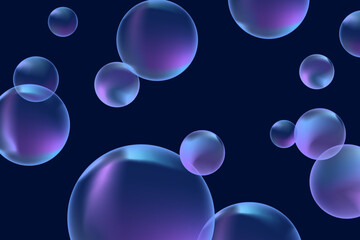 Modern realistic water bubbles, great design for any purposes. Brochure template layout. Communication concept. Brochure, leaflet, flyer, cover template.