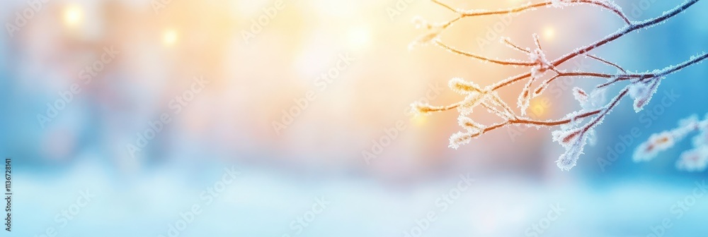 Poster winter's whisper on the shortest day filled with frost and light