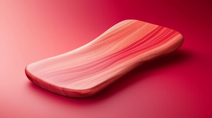 Fototapeta premium A wooden object on a red background