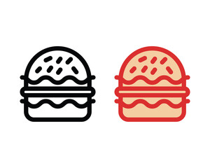 flat hamburger icon vector illustration