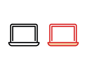 flat laptop icon vector illustration