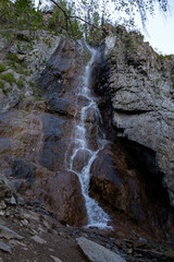 Shirlak waterfall. Chuisky tract (or Chuya Highway), Altai republic, Russia