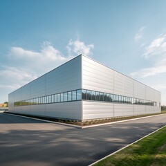 modern office building with sky