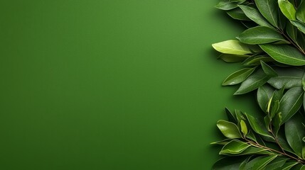 Fototapeta premium green leaves on a green background
