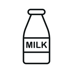 Milk bottle drink icon features a clean and minimalist design