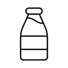 Milk bottle drink icon features a clean and minimalist design