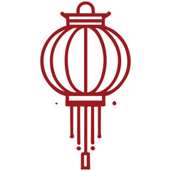 Traditional Chinese lanterns for Lunar new year. red lamps festival 3d chinatown traditional realistic element vector