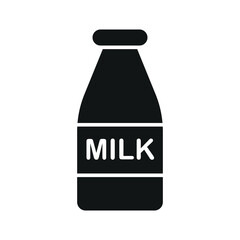 Milk bottle drink icon features a clean and minimalist design