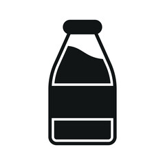 Milk bottle drink icon features a clean and minimalist design