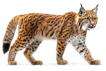 Obraz premium Elusive Lynx in a Snowy Forest Setting