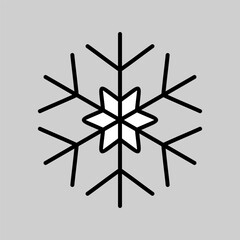 Fototapeta premium Snowflakes vector icon. Winter sign