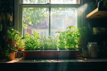Vibrant Indoor Hydroponic Garden