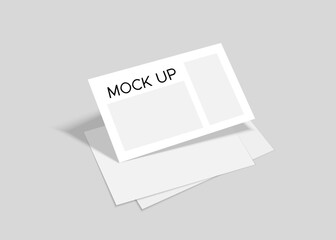 Vector mockup of business cards on a gray background