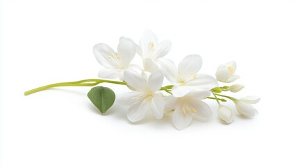 Fototapeta premium Elegant White Flowers Blooming Branch Pure Nature Floral Beauty Spring Blossom Isolated Botany