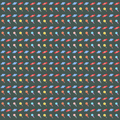 Classical illustration vintage sweet candy and lollipop seamless pattern  