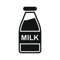 Milk bottle drink icon features a clean and minimalist design