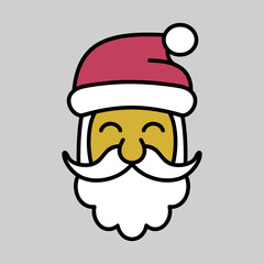 Santa Claus Father Christmas character face icon