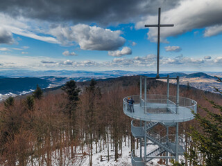 Wieża na szczycie Jaworze. © Jacek
