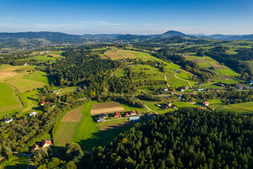 Wzgórza Pogórza Rożnowskiego i Beskidu Niskiego w Chodorowej. © Jacek