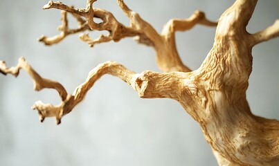 Fototapeta premium Dried Twisted Tree Branch Close Up Detail