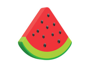 watermelon icon illustration 3d render