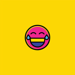 Emoticons vector set. Emoji smiling face or yellow emoticon with various facial expressions and emotions like happy, lonely, confused and hurt isolated in white background