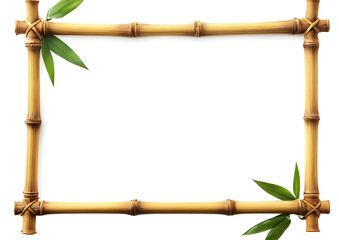 Collection set of Empty horizontal bamboo frame isolated