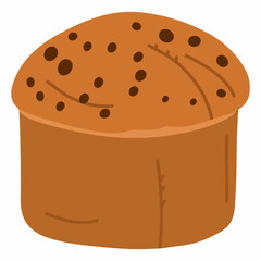 Illustration of Festive Panettone Dessert