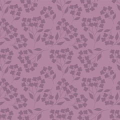 Small colorful flowers and brown flowers, hand drawn. Seamless on a light yellow background. Designed for fabric, fashion, textiles, wallpaper,