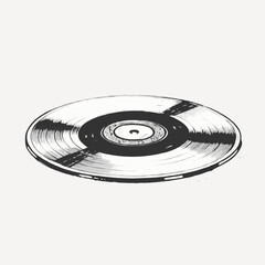 vector blank red LP vinyl record on backgtound with red starburst, layered and editable Isolated vector illustration